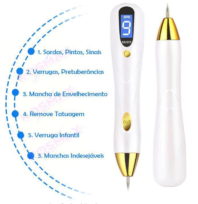 NEVOPLASMA® -  Jato de Plasma lcd 9 níveis + 3 ponteiras lança + 10 agulhas