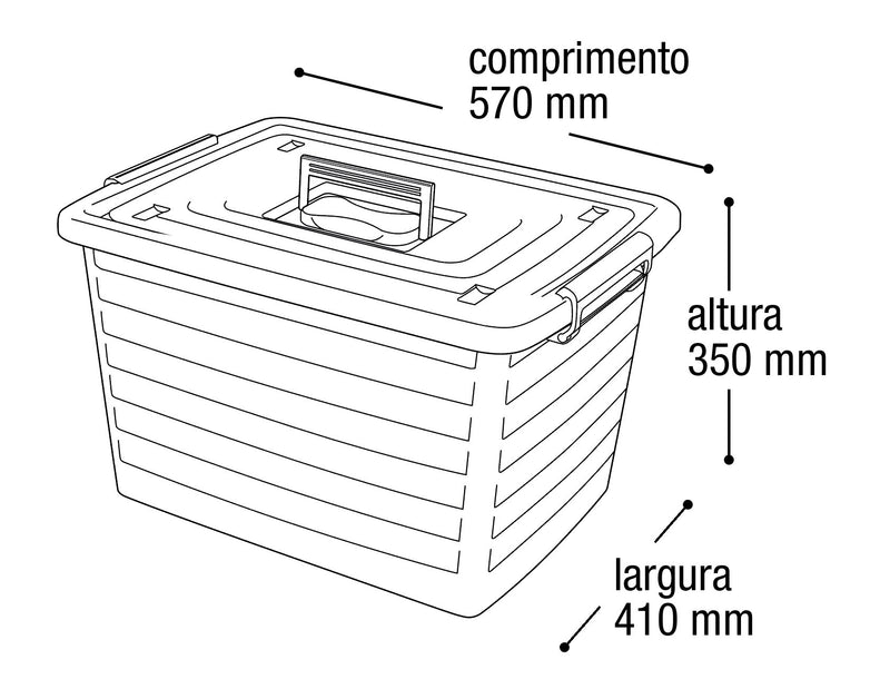 Caixa plástica organizadora 50 litros